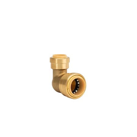 Quickfitting 1in Push-to-Connect x 3/4in Push-to-Connect Brass Reducing Elbow Fitting LF8343R